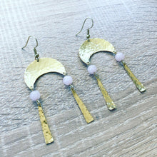 Load image into Gallery viewer, Clear Heart Mala Bracelet and Earring Set