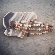 Load image into Gallery viewer, Beaded Apple Watch Strap Rose Gold Mix