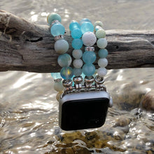 Load image into Gallery viewer, Beaded Apple Watch Strap Ocean Mix
