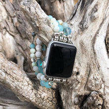 Load image into Gallery viewer, Beaded Apple Watch Strap Ocean Mix
