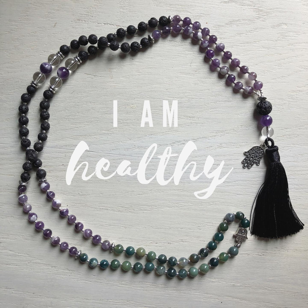 I Am Healthy Mala Necklace