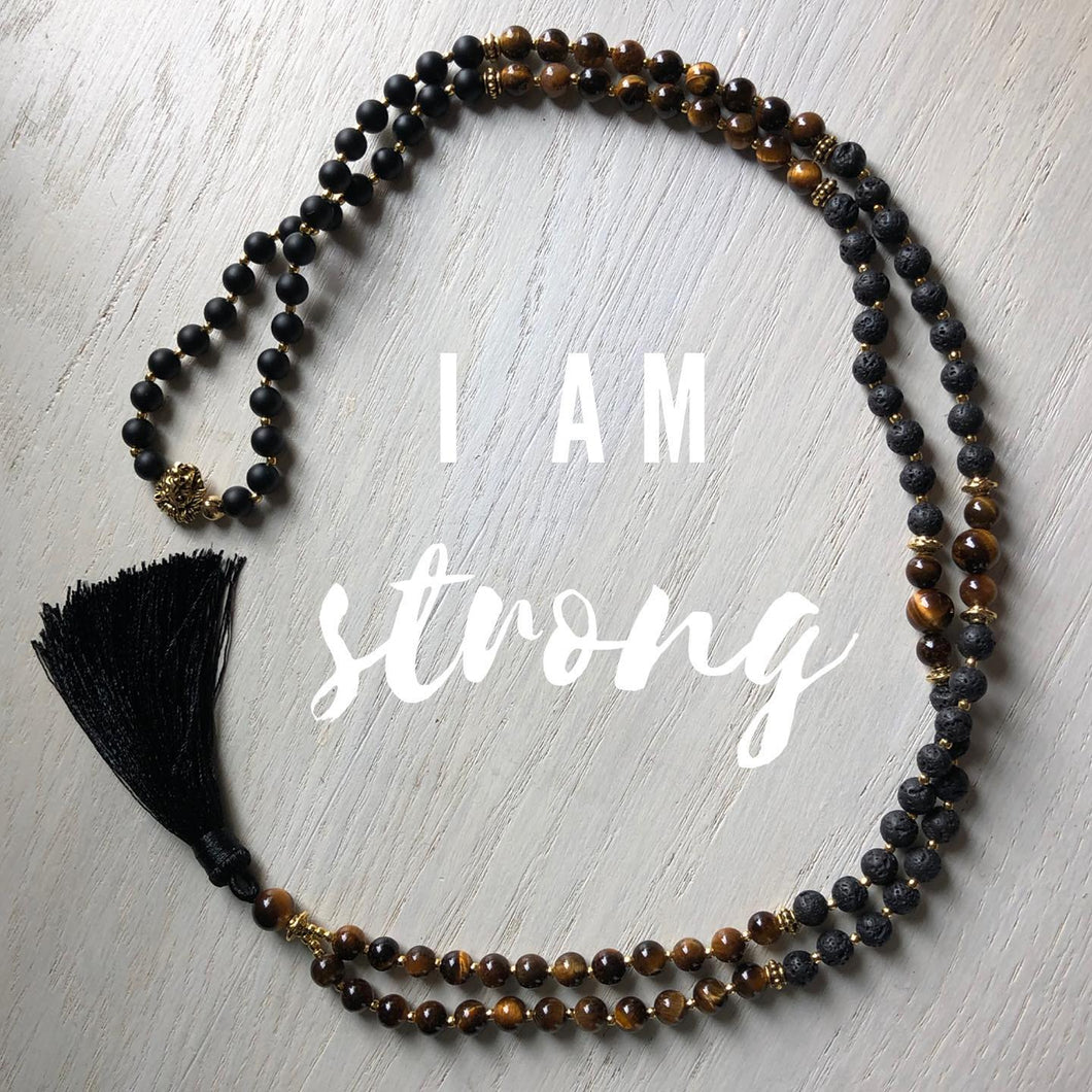 I Am Strong Mala Necklace