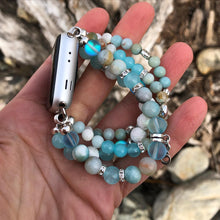 Load image into Gallery viewer, Beaded Apple Watch Strap Ocean Mix
