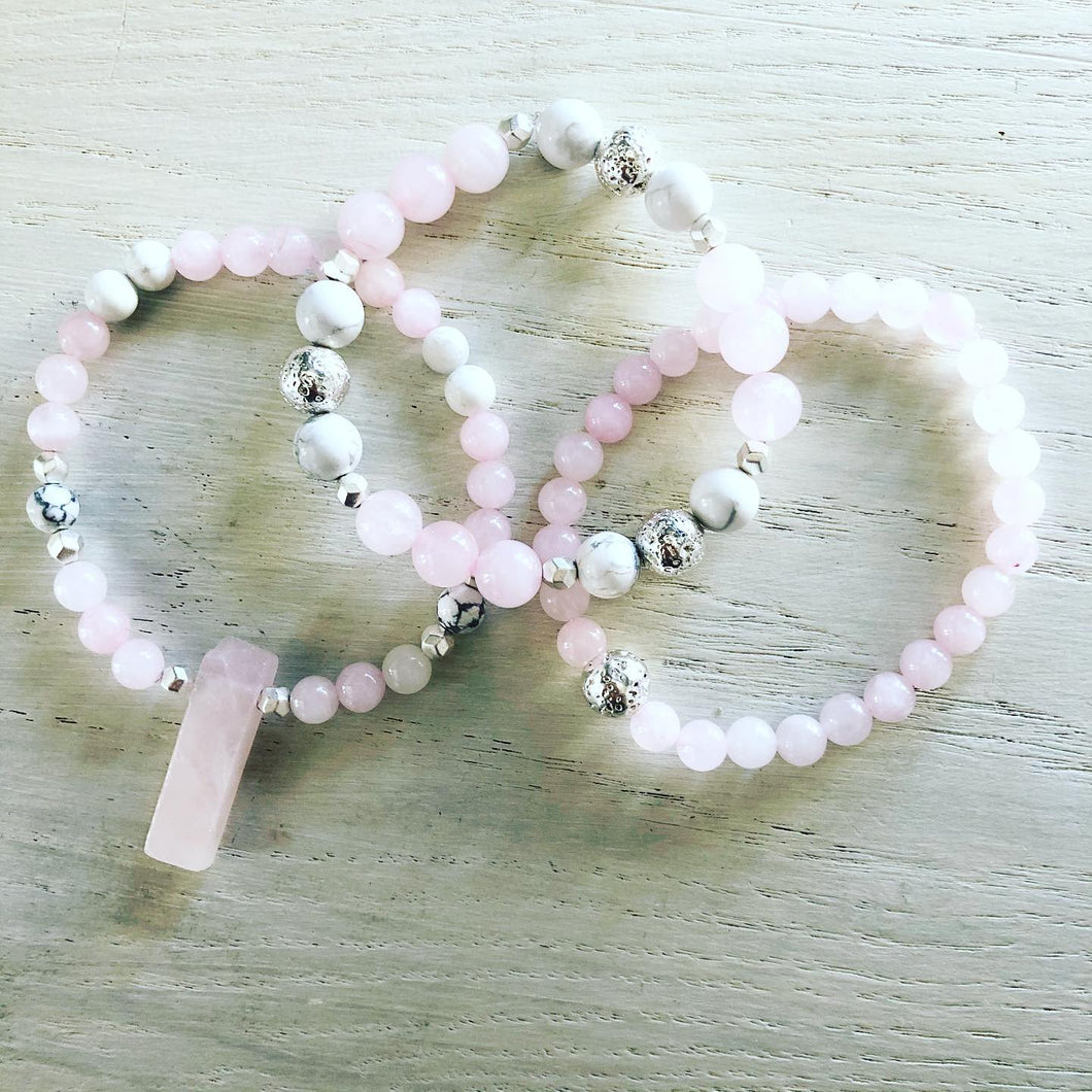 Spring Bling Stack - Rose Quartz